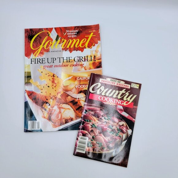 Vintage Cookbooks Gourmet June 2000 Country Cooking December 1988 Cooking Recipe - Picture 3 of 15